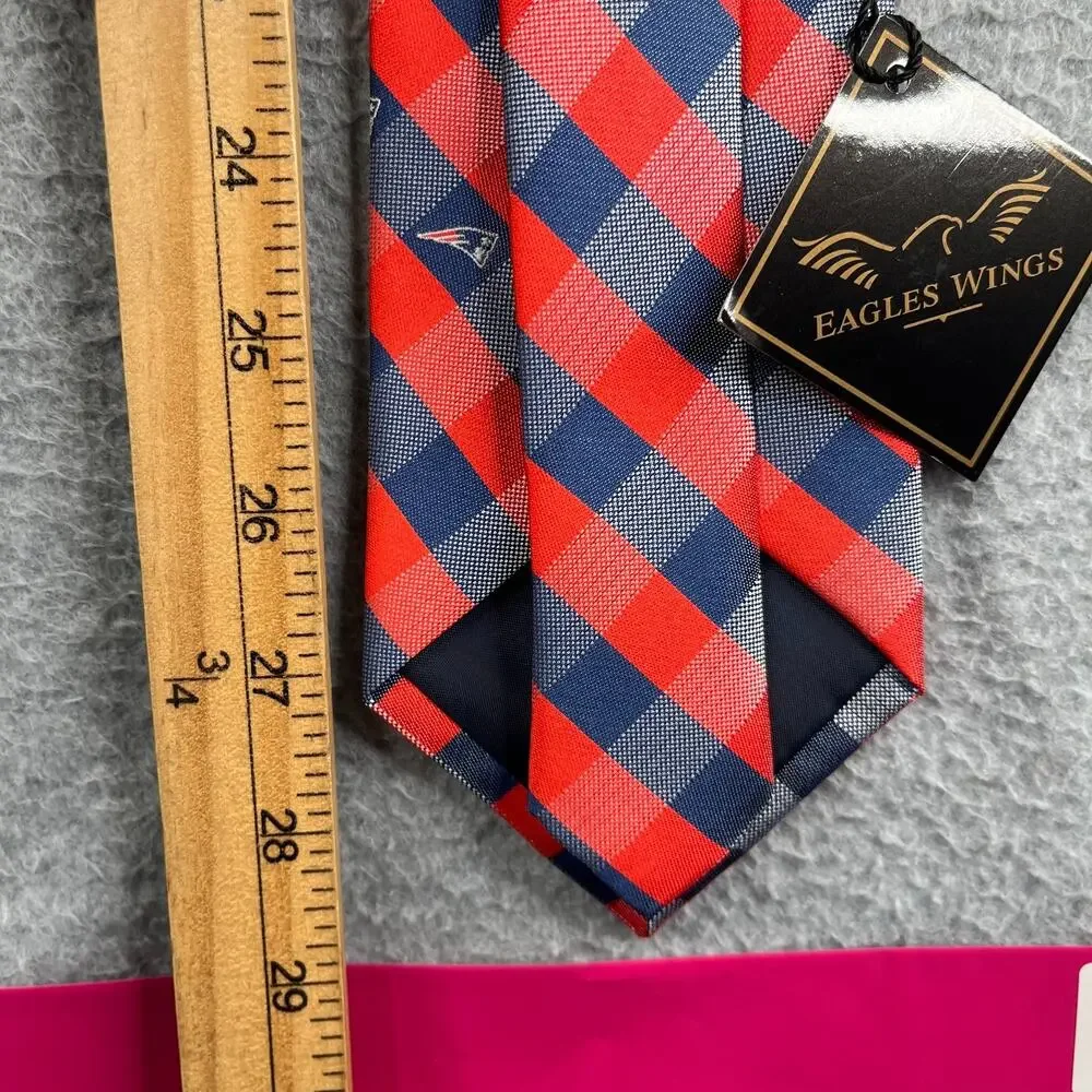 New England Patriots Necktie NFL Polyester NEW NWT Eagles Wings Blue Red